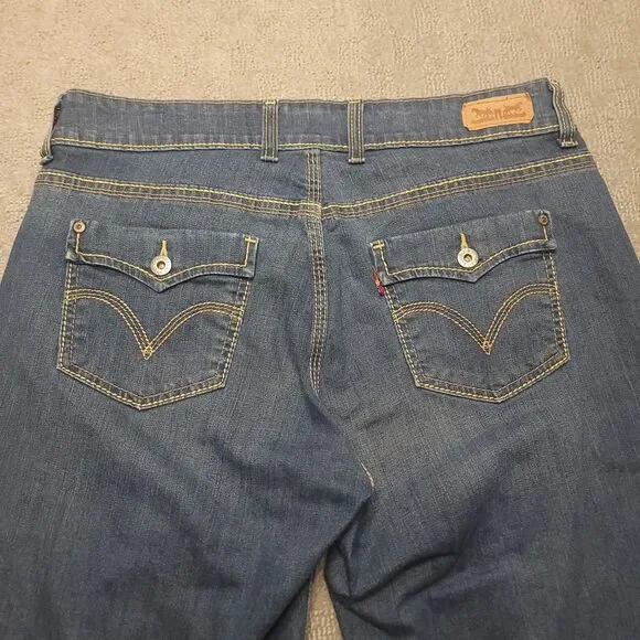 Levis Jeans Womens 14 (Fits 34x20) Capri Stretch Blue Denim Casual Comfort - Picture 3 of 9